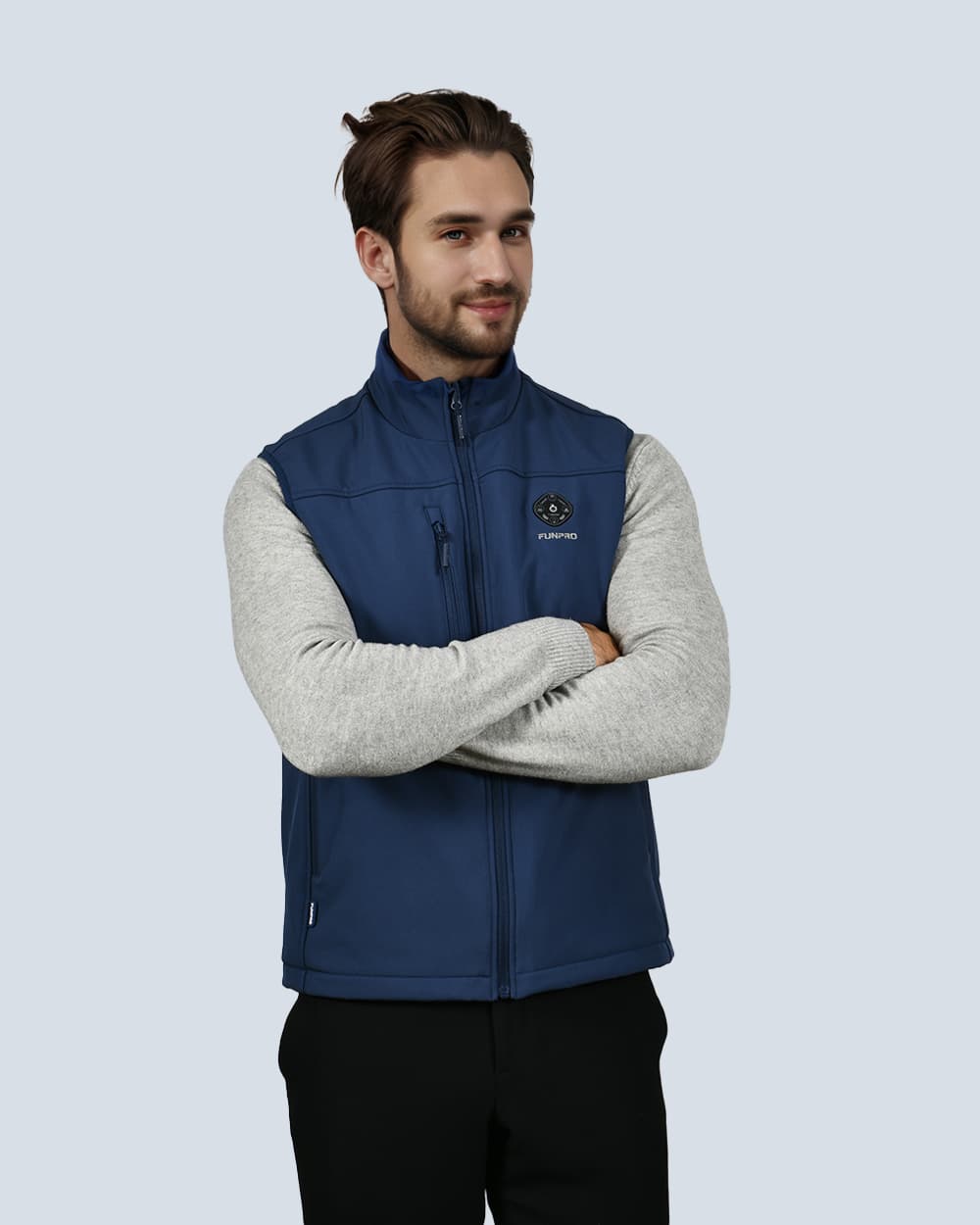 FUNPRO Men's Composite Heated Vest(Without Battery) Large / Blue
