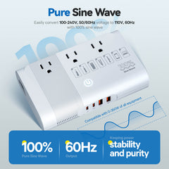 Funpro pure sine wave power converter 350 W step-down 100-220 V to 110 V voltage converter