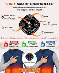 FUNPRO Composite Heated Vest for Men Women, Windproof Electric Heating Vest, Softshell Sleeveless Sports Jacket, Battery Not Included