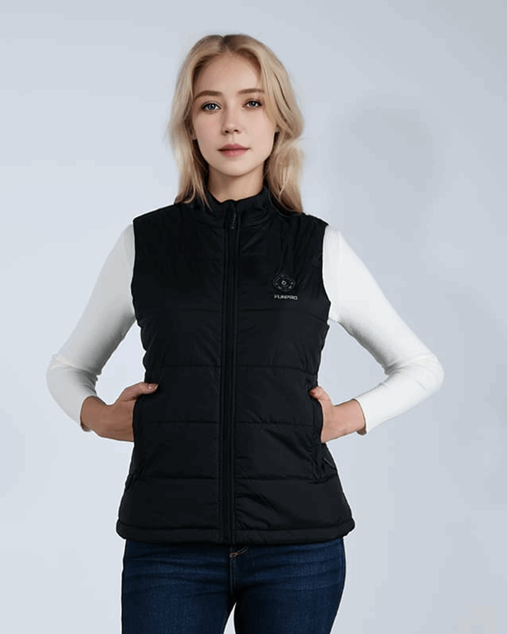 Funpro women's nylon heated vest (without battery)