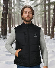 FUNPRO Nylon Heated Vest For Men Women, Smart heated Jacket, 5 in 1 Smart Controller, Lights-out Design,Excluding battery pack